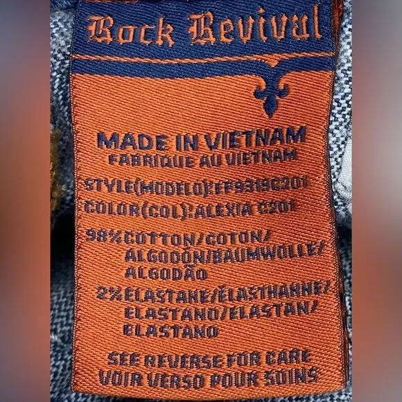 Rock Revival Alexia Crop Jeans Women’s 27 Low Rise Stretch Distressed EUC - Picture 8 of 12